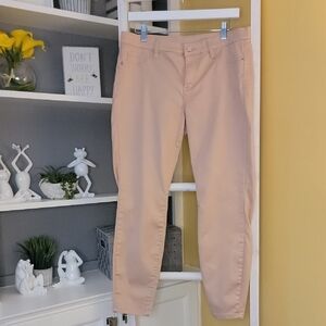 Salmon Peach Pink Pant Stretchy Skinny